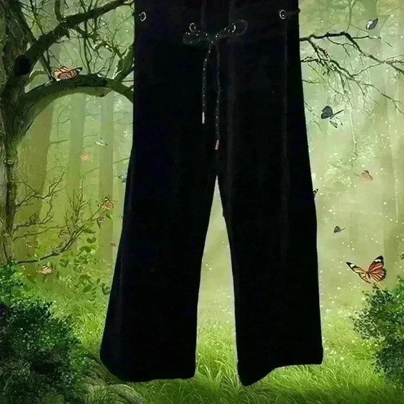 Y2k 90s Vintage Juicy Couture Black Suede Jumpsuit - Picture 3 of 9